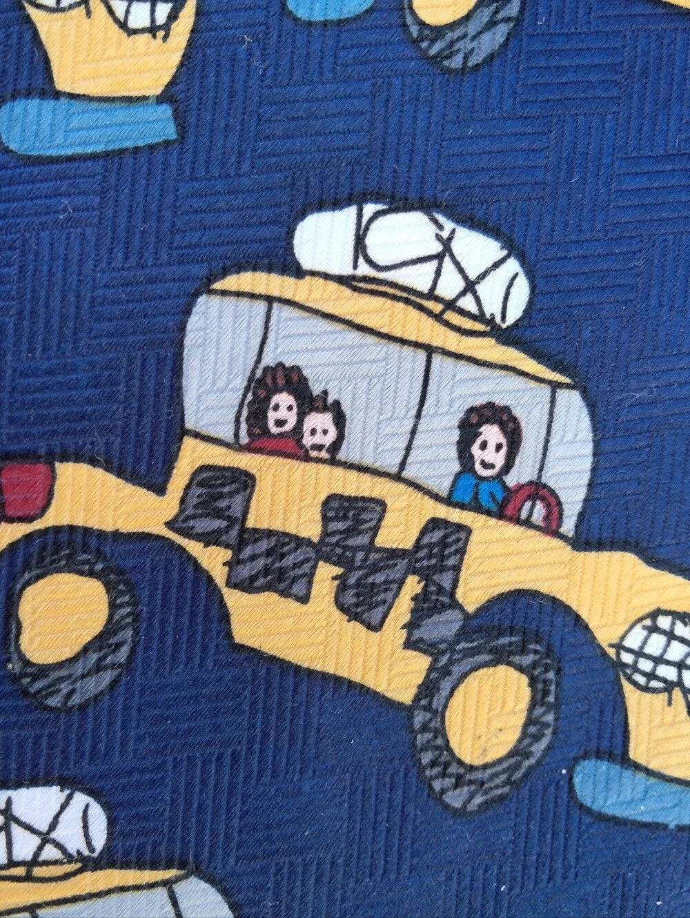 Beans McGee VTG Cartoon Happy Days Happy Taxi Polyester Necktie